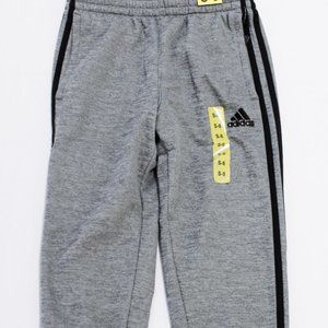 Adidas Kid's Unisex 3-Stripe Tapered Sweatpants Charcoal Grey Medium AK5829